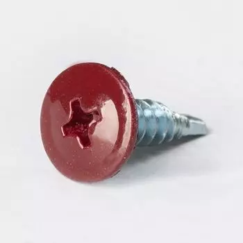 Саморез Yoko прессшайба сверло 4,2х16 мм RAL 3005 красный