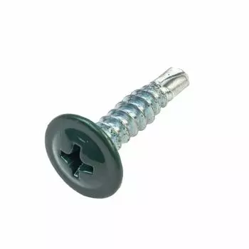 Саморез Yoko прессшайба сверло 4,2х16 мм RAL 6005 зеленый