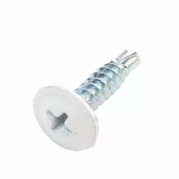 Саморез Yoko прессшайба сверло 4,2х16 мм RAL 9003 белый