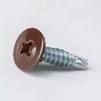 Саморез Yoko прессшайба сверло 4,2х19 мм RAL 8017 шоколадно-коричневый