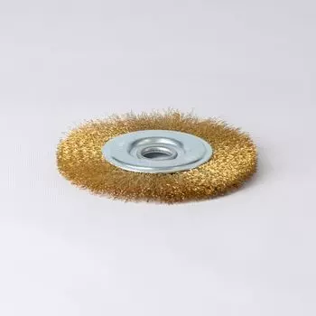 Щетка дисковая 150мм/22мм для УШМ, проволока витая латунированная Yoko