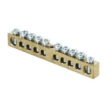 Шина нулевая "N" (10 отв.) (1шт)