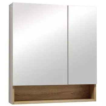Шкаф-зеркало Фостер 60 без подсветки, с нишей, Дуб сонома (Lindis)