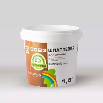 Шпаклевка акриловая для деревянных полов Радуга-0023 белая 1,5 кг