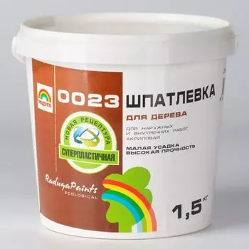 Шпаклевка акриловая по дереву Радуга-0023 белая 1,5 кг