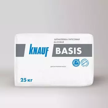 Шпаклевка базовая гипсовая Кнауф Базис 25 кг