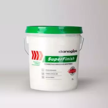 Шпаклевка финишная готовая полимерная Danogips (Sheetrock) SuperFinish 17 л (28 кг)