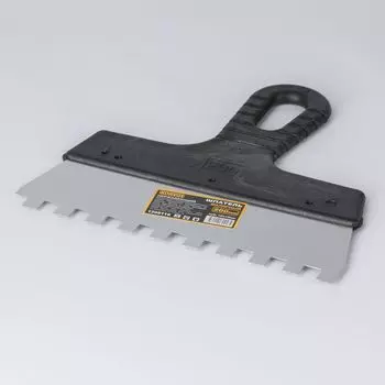 Шпатель зубчатый, зуб 10×10 мм, 200 мм