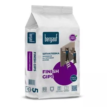 Шпаклевка финишная гипсовая Bergauf Finish Gips 5 кг