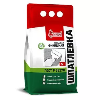 Шпатлевка финишная гипсовая Старатели белая 5 кг