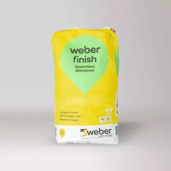Шпаклевка финишная полимерная Weber Finish белая 25 кг