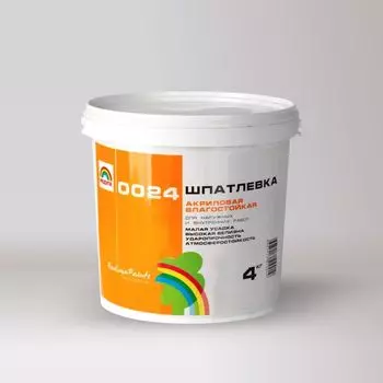 Шпаклевка фасадная акриловая Радуга-0024 4 кг