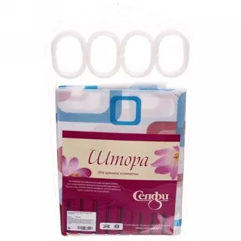 Штора для ванной 180x180 Селфи PVC Геометрия