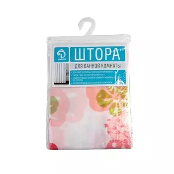 Штора для ванной Гавайская роза 180х180 см PEVA