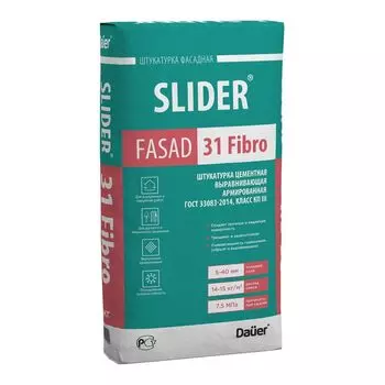 Штукатурка цементная армированная Dauer Fasad 25 кг