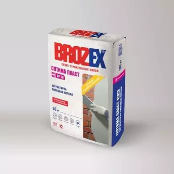Штукатурка гипсовая легкая Brozex Оптима Пласт GP 50 30 кг