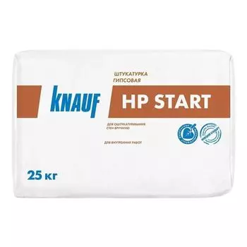 Штукатурка гипсовая Кнауф ХП Старт белая 25 кг