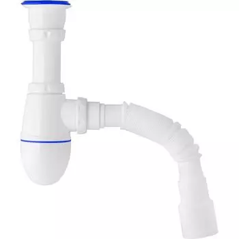 Сифон для кухни Unicorn 1.1/2"х40 с гибкой трубой 40х40/50