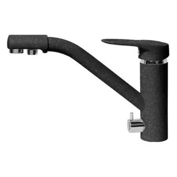 Смеситель для кухни AquaGranitEx C-6040 (308) черный