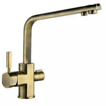 Смеситель для кухни Kaiser Decor 40144-3 с подключением к фильтру Bronze