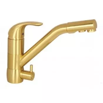Смеситель для кухни Kaiser Safira 15066-3 с подключением к фильтру Gold/Brass
