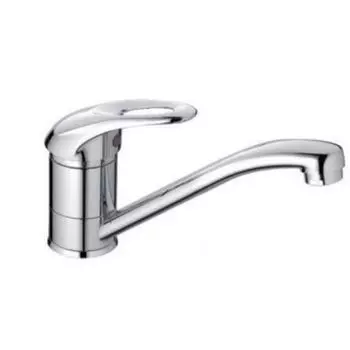 Смеситель для кухни (однорычаж., средний L излив) силумин, хром, в кор.2шт. CN4503 Haiba