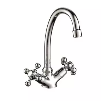 Смеситель для кухни (с 2-я рукоятками, R излив) JD-E122-5-1 Janedo