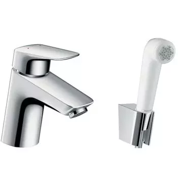 Смеситель для раковины Hansgrohe Logis 71290000 с гигиеническим душем