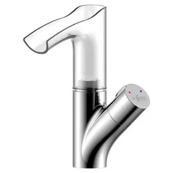 Смеситель для раковины с каскадным изливом и LED-подсветкой Rossinka Z35-30