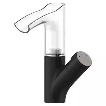 Смеситель для раковины с каскадным изливом и LED-подсветкой Rossinka Z35-30B