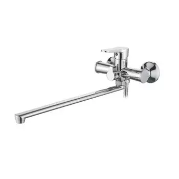 Смеситель для ванны изливом 300мм, дивертор в корпусе, силумин 35мм 71111A Accoona