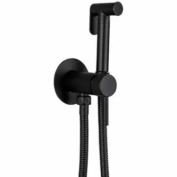 Смеситель с гигиеническим душем черный HAIBA HB5511-7