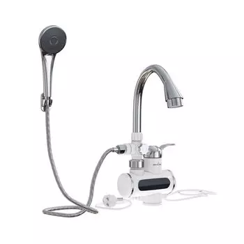 Смеситель-водонагреватель проточного типа WH-004 MIXLINE (3,3 кВт, УЗО, для умывальника, с лейкой, индикатор темп)