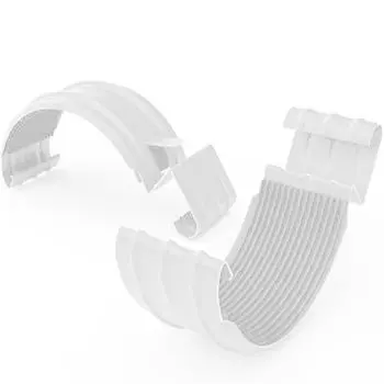 Соединитель желоба сигнально-белый RAL 9003 OSNO, 125х90 мм