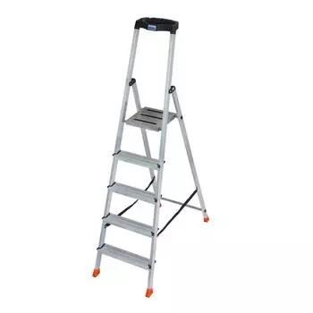 Стремянка 5 ступеней (раб. высота 3,05м) с большой полкой, SAFETY