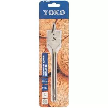 Сверло по дереву перьевое 24х152мм Yoko