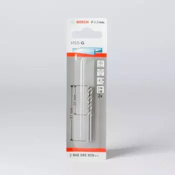 Сверло по металлу 2,5мм, BOSCH