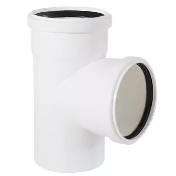 Тройник канализационный Дигор 110х110х87,5гр бесшумная Люкс белый
