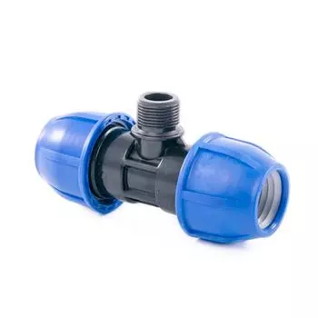 Тройник компрессионный переходной РосТурПласт 25х3/4" НР