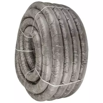 Труба дренажная ПНД D110х50м SN4 перфорированная гофрированная в фильтре