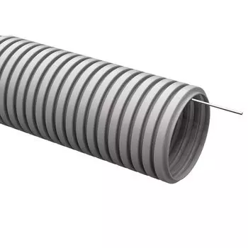 Труба гофрированная ПВХ 32 мм с зондом серая (25 м)
