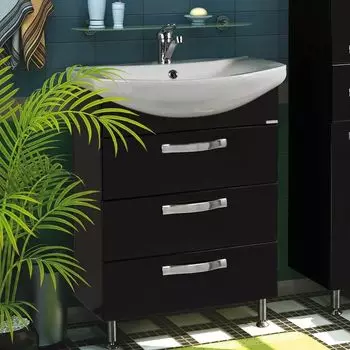 Тумба под раковину Акватон Ария 65 Н темно-коричневый (1A123401AA430)