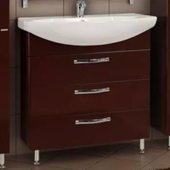 Тумба под раковину Акватон Ария 80 Н темно-коричневый (1A141301AA430)