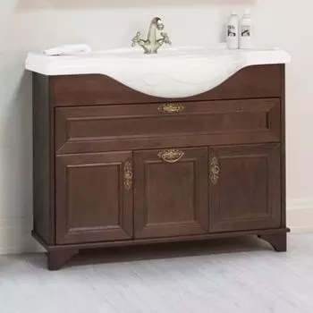 Тумба под раковину Акватон Идель 105 дуб шоколадный (1A197801IDM80)