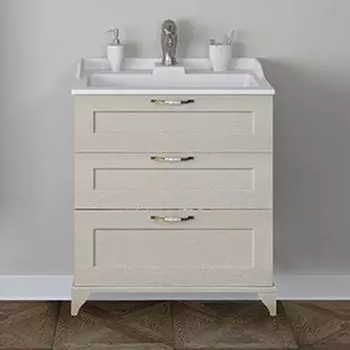 Тумба под раковину Акватон Леон 65 Н дуб бежевый (1A194601LBPR0)