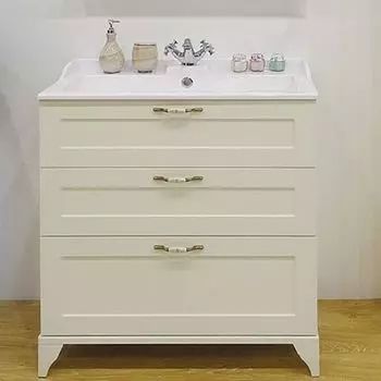 Тумба под раковину Акватон Леон 80 Н дуб бежевый (1A187801LBPR0)