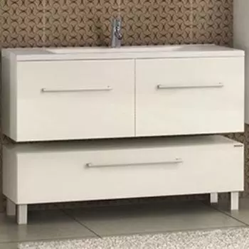 Тумба под раковину Акватон Мадрид 120 М белый (1A170301MA010)