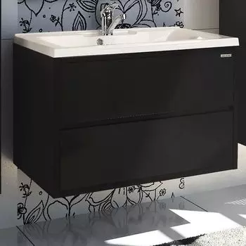 Тумба под раковину Акватон Римини 80 черный (1A138301RN950)