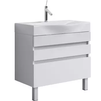 Тумба под раковину Aqwella 5 stars Bergamo 100 Белый (Ber.01.10/n/W)