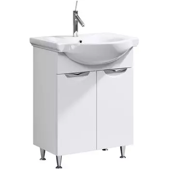 Тумба под раковину с корзиной Aqwella Лайн 66 Белый (Li.01.06.К)